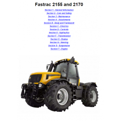 JCB instrukcje napraw + schematy + DTR: JCB Fastrac 2155 i 2170 instrukcja naprawy